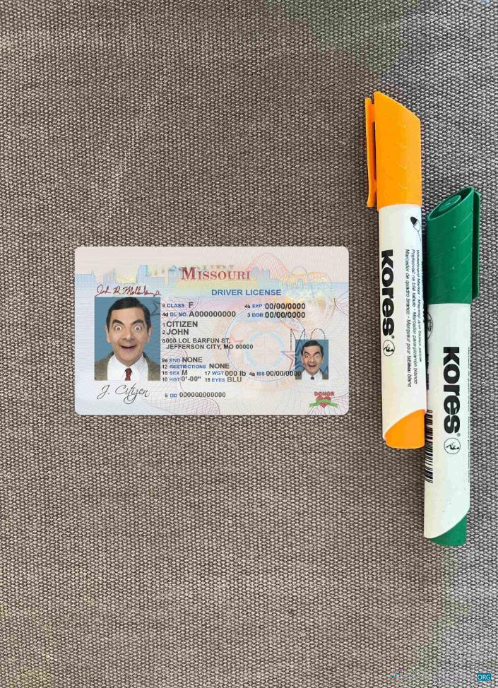 Download USA Missouri DL photolook FRONT Photoshop template